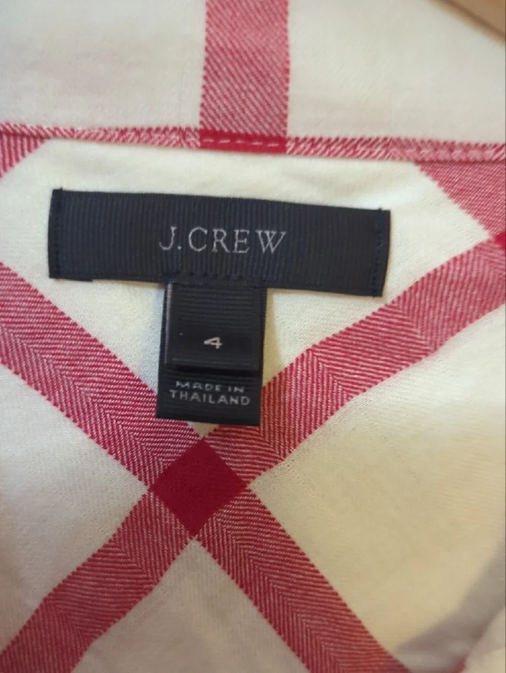 J. Crew Pink and White Plaid Button-Down Shirt